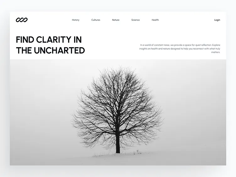 Finding Clarity — Minimal Editorial Web Design