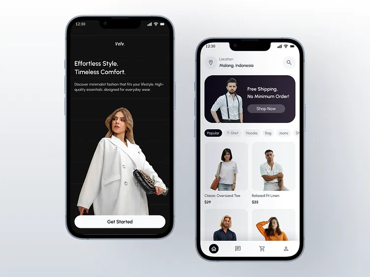 Velv. — Minimalist Fashion Shopping App